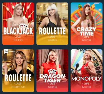 Live Dealer Options at Stake online casino